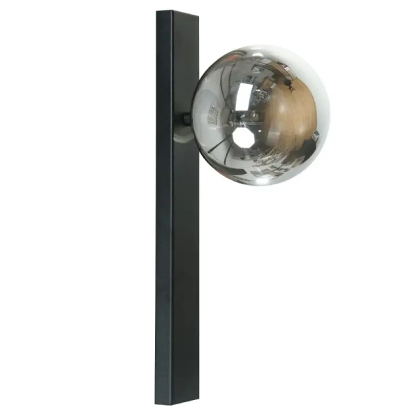 Minimalistyczny kinkiet podłużny SERENITY 1218 lustrzany kule czarny