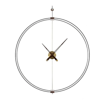 Ścienny zegar Doble Ring MSE1501100463 metalowy czarny brązowy