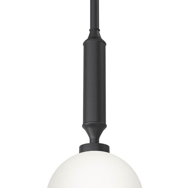 Szklana lampa do sypialni Ero I wisząca kula ball biała