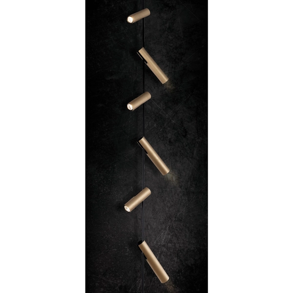 Sufitowa LAMPA natynkowa LEDA 33103 Sigma metalowa OPRAWA regulowane tuby plafon złota