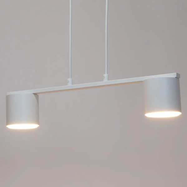 Podwójna zwisająca lampa Mila 2 41349 na belce do sypialni biały
