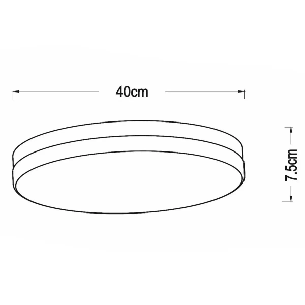 Metalowa lampa sufitowa BISKIT 79111/40/30 Lucide LED 36W 2700K IP44 czarny