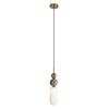 Okrągła lampa wisząca Maxlight NOVA P0642 do jadalni złota biała