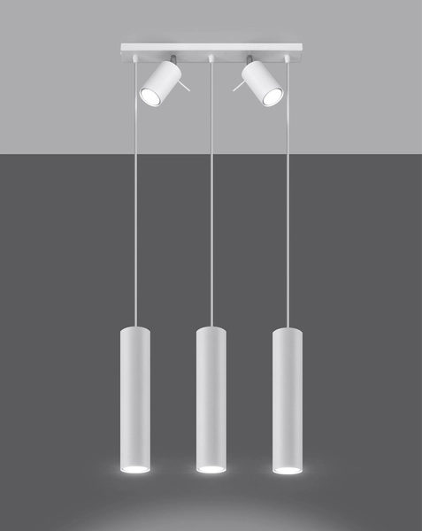 Wisząca lampa nad stół Ring SL.1098 Sollux z reflektorkami biała