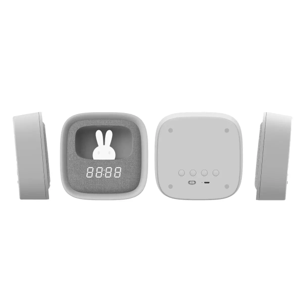 Nocna lampka z budzikiem Bunny 328144 LED 1,2W 3000K królik szary biały
