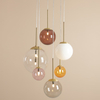 Lampa wisząca kaskada Bosso 1119K40_R Aldex kolorowe kule szklane mosiądz