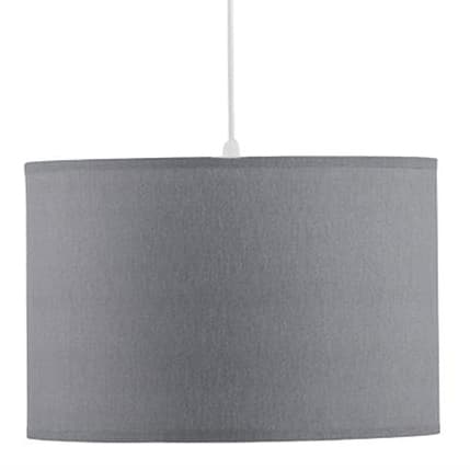 Lampa wisząca z kloszem Rondo 3463 TK Lighting okrągła z tkaniny szara