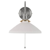 Ścienna lampa ceramiczna Hadano HAD0761-10 żebrowana chrom biały