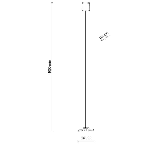 Zawiesie podwieszające do szyn 1-fazowych Tracer 3011 Zumaline biały