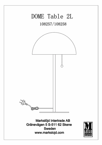 Czarna lampa stojąca Dome nowoczesna na szafkę nocną