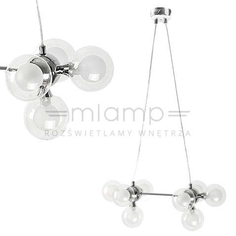 LAMPA wisząca BRIELLA 2624 Rabalux szklana OPRAWA zwis kule balls molekuły przezroczyste
