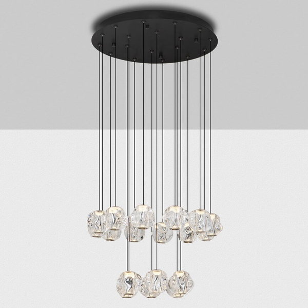 Wisząca lampa do salonu CHEPEN LE44427 LED 87W 3000K czarna chrom