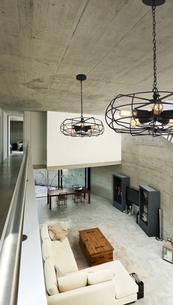 Industrialna lampa wisząca Fan do przedpokoju czarna