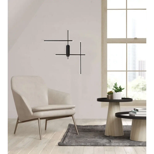 Metalowy kinkiet ścienny 1946 LED 39W 3000K ramki czarne