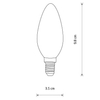 Żarówka świecznikowa 10589 LED 6W 3000K 650lm 230V szklana przezroczysta
