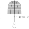 Zewnętrzna LAMPA wisząca GARDEN24 107990 Markslojd druciana OPRAWA zwis LED 2.86W na taras IP44 czarny