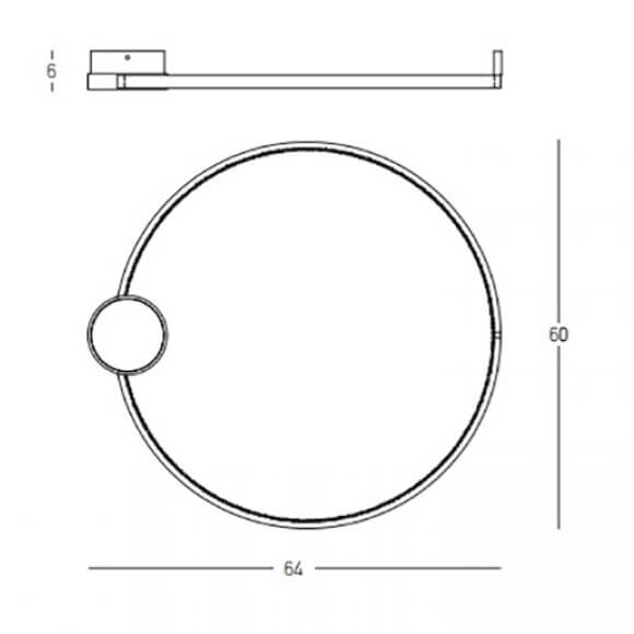 Ledowa lampa ring wisząca 23098 LED 24W 3000K do jadalni czarny