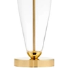 Stojąca LAMPKA biurkowa REA 40610102 Kaspa stołowa LAMPA abażurowa do sypialni nocna złota przezroczysta czarna