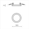 Lampa podtynkowa Slim AZ2831 LED 6W 3000K wpust do zabudowy biała