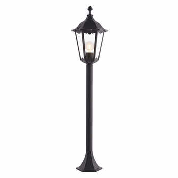 Stojąca lampa ogrodowa Burford 76550 Endon latarnia IP44 szkło czarny mat