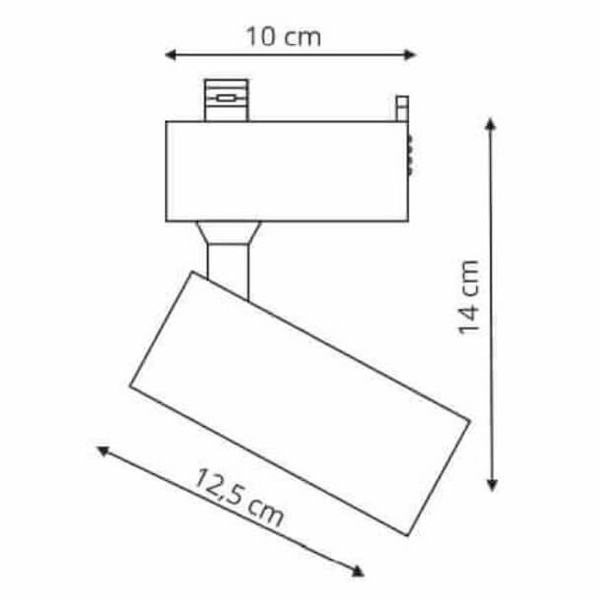 LAMPA sufitowa ROCCA LP-10192/1W WH Light Prestige OPRAWA regulowana LED 10W 3000K do systemu szynowego 1-fazowego tuba biała