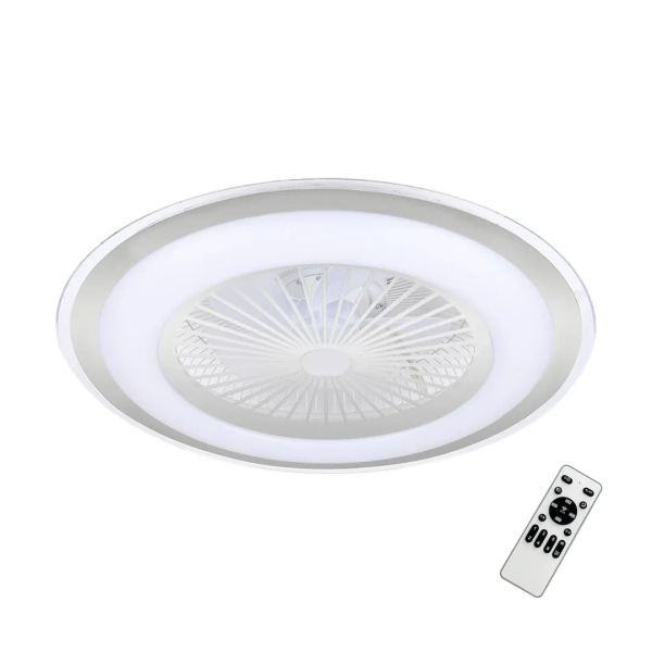 Sufitowy wentylator z pilotem Zephyr biała ML1515 1xLED 48W 3000-6000K CCT