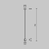 Uchwyt sufitowy do systemu magnetycznego Flarity TRA159C-IPC1-BS mosiądz