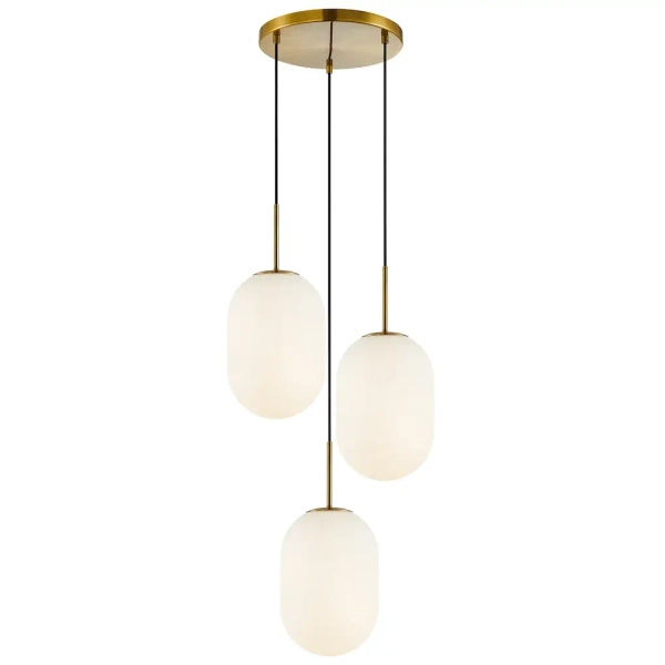 Modernistyczna wisząca lampa ALIAS GOLD ML0315 kule szklana złota