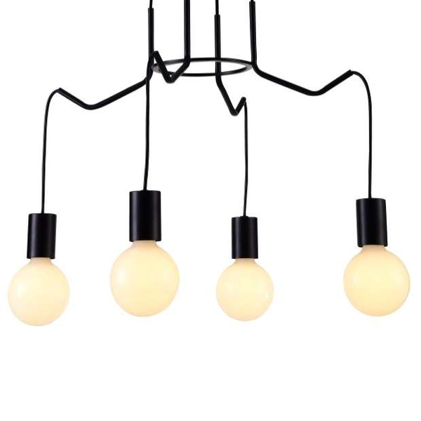 Lampa wisząca BASSO 34-71019 industrialna zwis metalowy pająk czarny