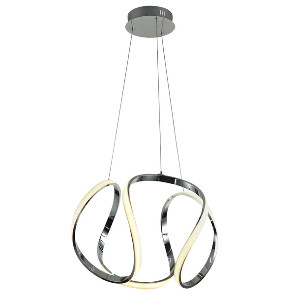 Designerska lampa wisząca Tokyo P01663CH Cosmolight LED 44W 3000K metal biała srebrna