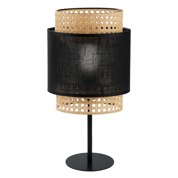 Ażurowa lampka nocna Boho 5567 TK Lighting ratanowa czarna słomkowa