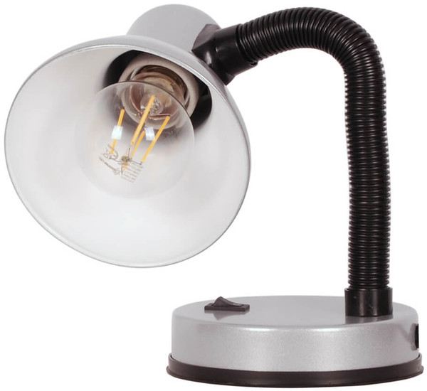 Metalowa lampka biurkowa Cariba K-MT-203 SREBRNY srebrna