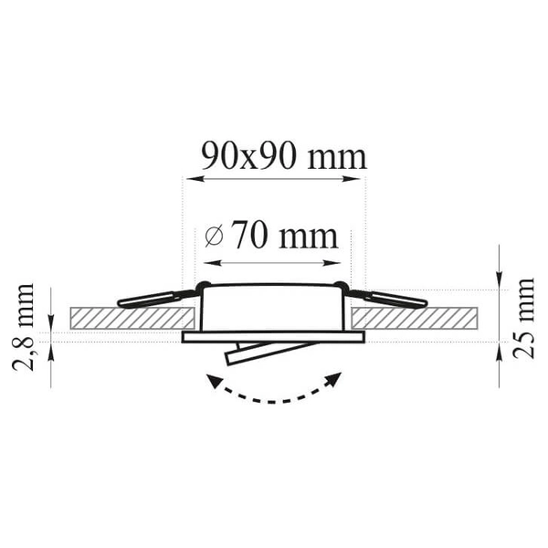 Kwadratowe lampy wpustowe Olin zestaw 3 opraw białych