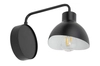Regulowana lampa ścienna Holi czarna do sypialni metalowa