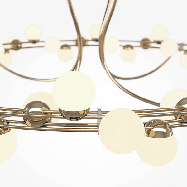 Lampa nasufitowa Tessara MOD081CL-L48G3K LED 72W 3000K bubbles złota biała