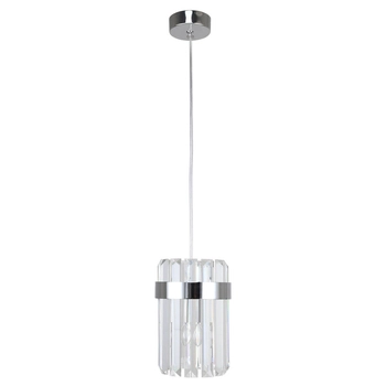 Wisząca lampa kryształowa Vetro LP-2910/1P CH glamour chrom przezroczysta