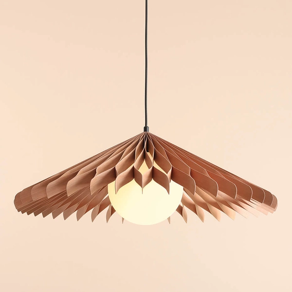 Wisząca lampa skandynawska do salonu SUN 1140G_XL Aldex drewniany