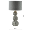 Nocna lampka tkaninowa Lorelai LOR4239 tuba do sypialni szary