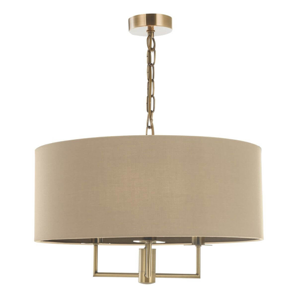 Jadalniana lampa wisząca Jamelia JAM0301 Dar Lighting beżowa mosiądz