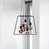 Loftowa LAMPA wisząca ALMODOVI PND-11532-5-BL Italux metalowa OPRAWA zwis klatka czarna