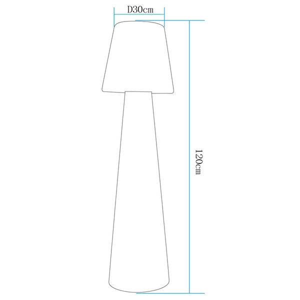 Stojąca lampa tarasowa Gardena ES-DC005 LED 5W RGBW IP65 z pilotem biała