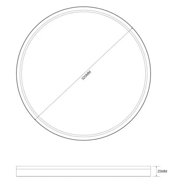 Ledowa lampa sufitowa BOVE MS748320R-3-BK LED 32W CCT okrągły czarny