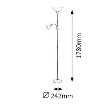 Lampa z wtyczką stojąca ACTION 4188 do jadalni biała brązowa