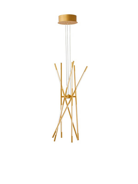 Nowoczesna lampa wisząca Bell do jadalni LED 56W 3000K złota