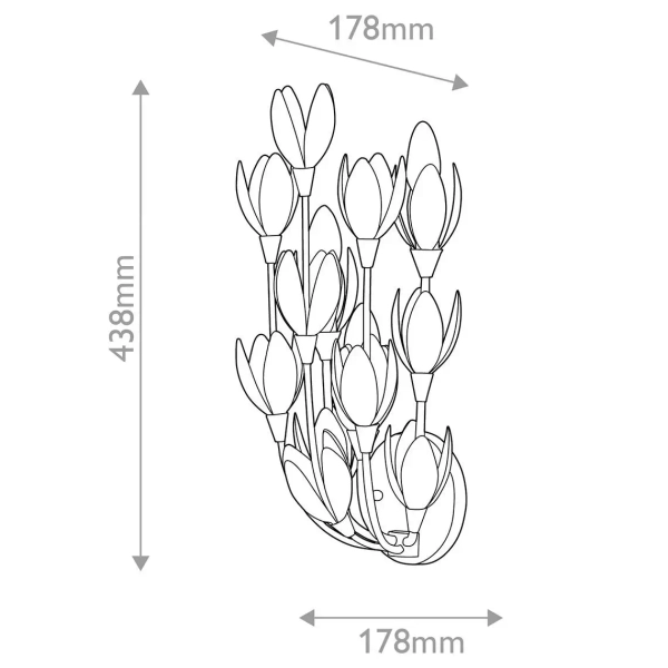 Naścienna lampa do przedpokoju Flora QN-FLORA-3W-WHT kwiaty białe