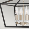 Pałacowa lampa wisząca QN-STINSON-4P-M-BK czarna nikiel
