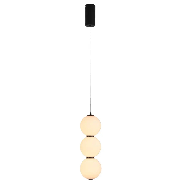 Lampa wisząca PERLA ST-CP231222-3L black LED 12W 3000K kulista czarna biała