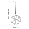 Loftowa LAMPA wisząca SWEDEN 306890 Polux metalowa OPRAWA zwis KOSTKA kwadratowa klatka cube biała