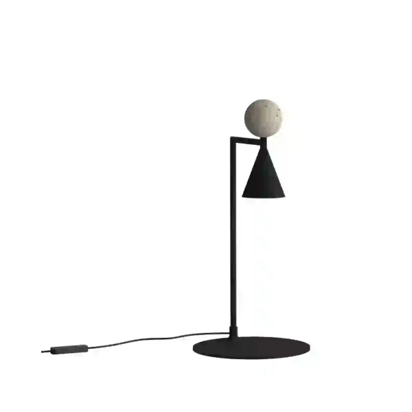 Nocna lampa BINGO czarna T0070 1xLED 12W 3000K kulista stożek