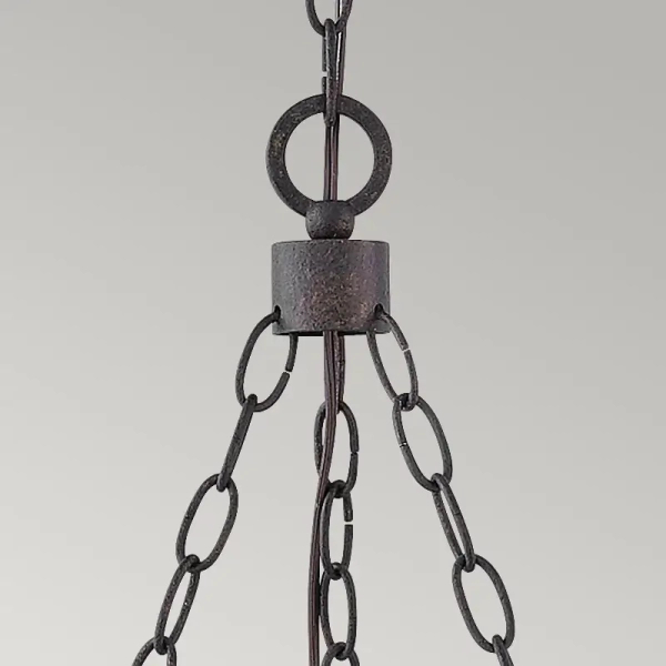 Rustykalna wisząca lampa Sawyer HK-SAWYER6-SQ drewno Sequoia